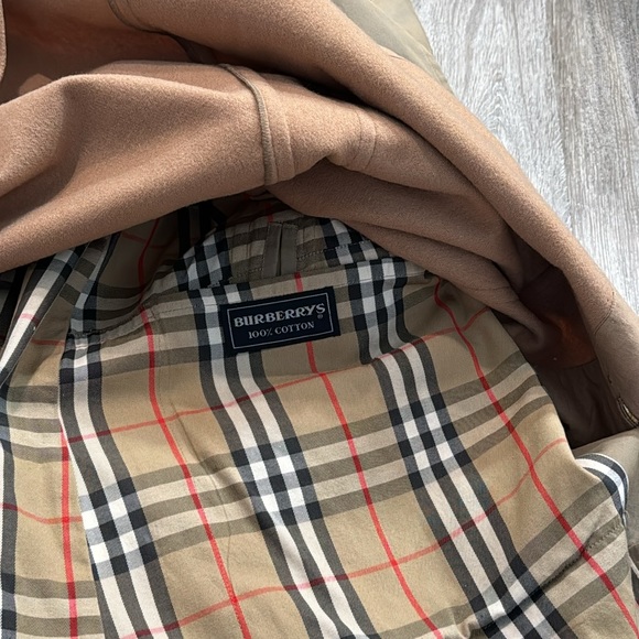 Vintage Burberrys long trench belted coat jacket removable lining - Picture 6 of 14